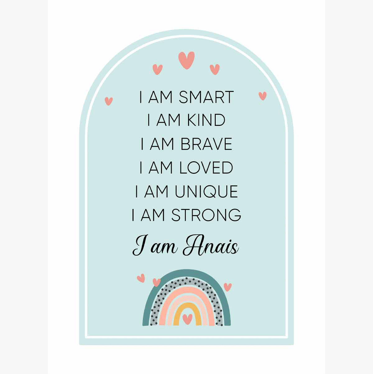 Poster personalizzato con testo - Rainbow