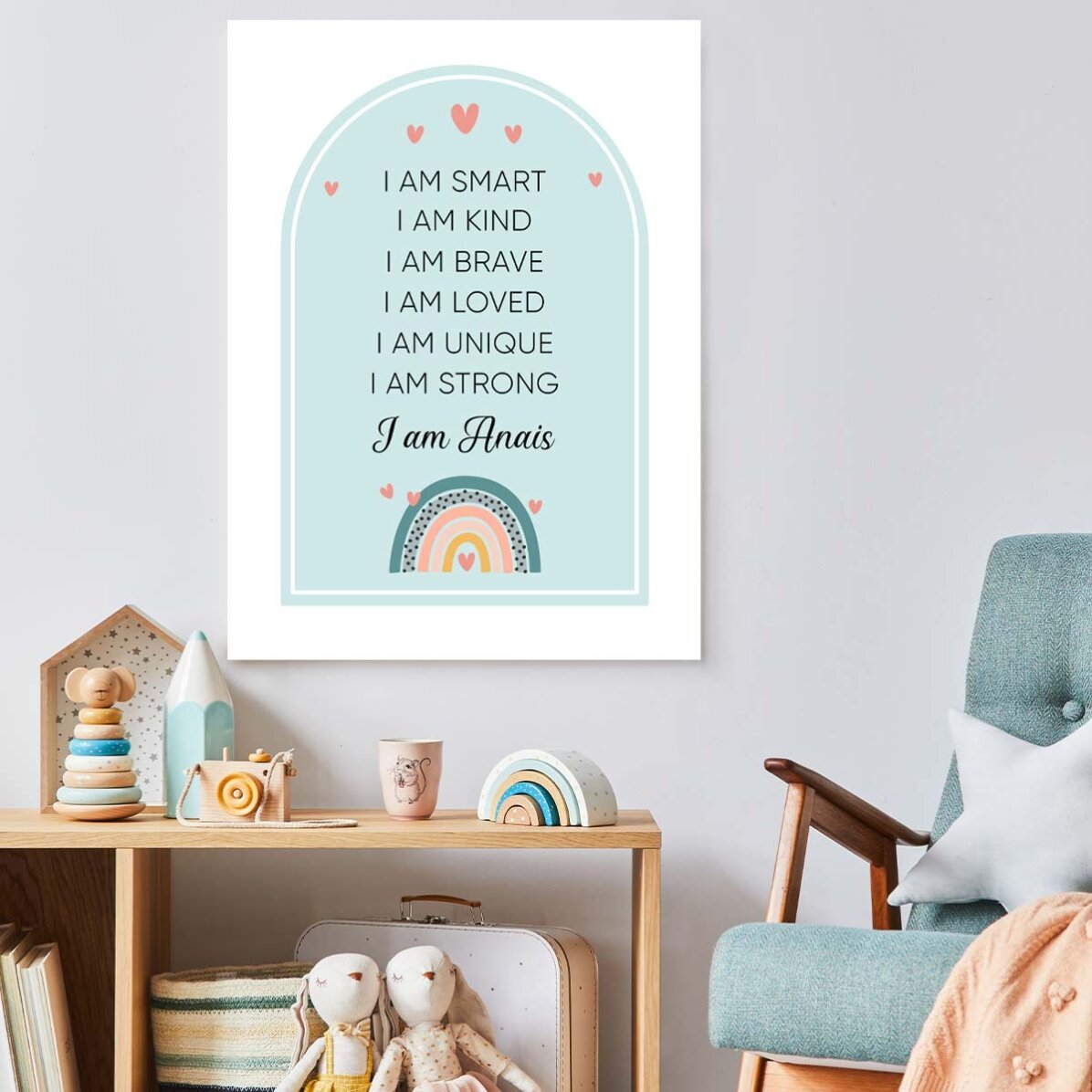 Poster personalizzato con testo - Rainbow