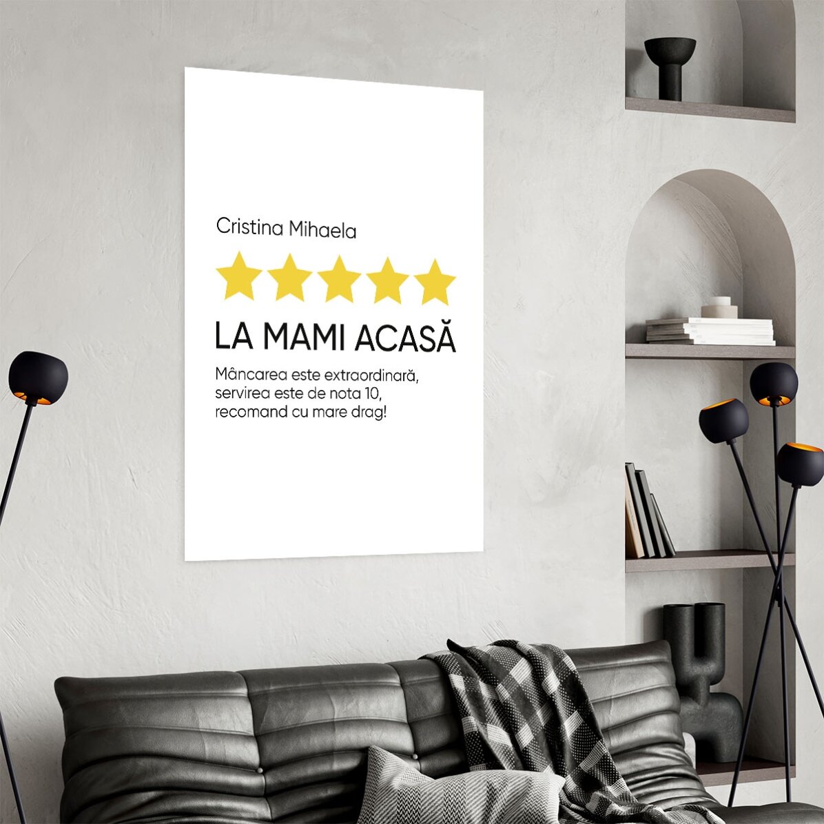 Poster personalizzato con testo - Recensione