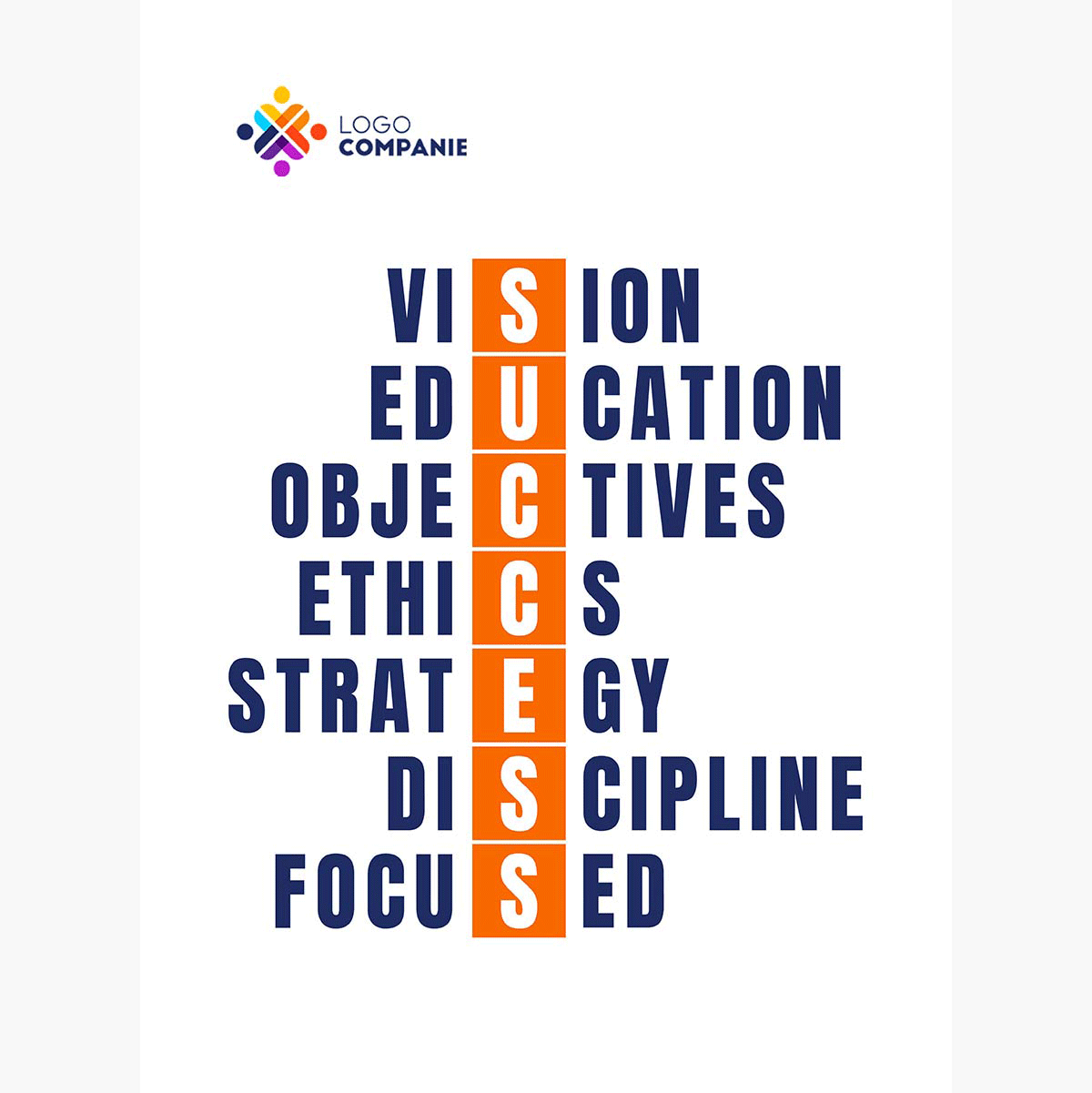Poster personalizzato con testo e logo - Success