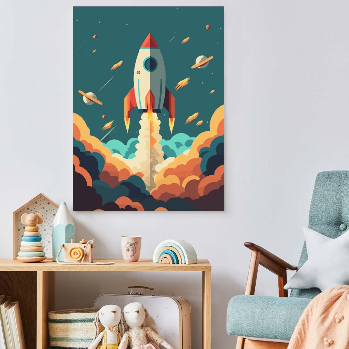 Poster “Il razzo nello spazio”