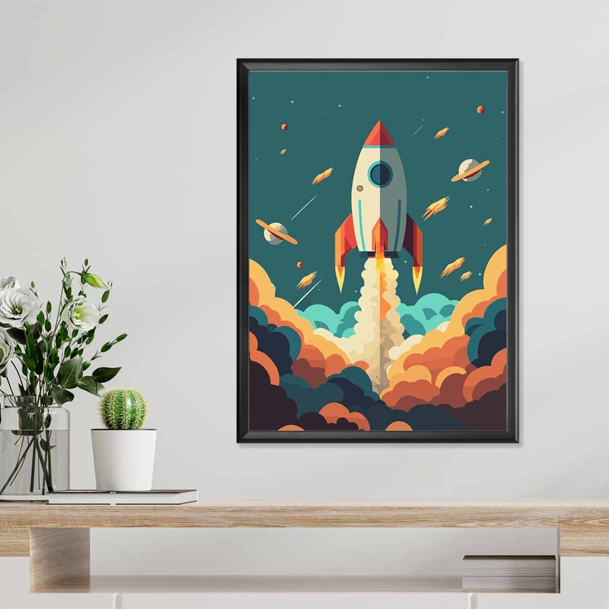 Poster “Il razzo nello spazio”
