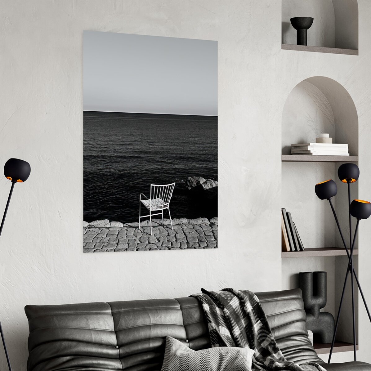 Poster “Sedia solitaria al mare”