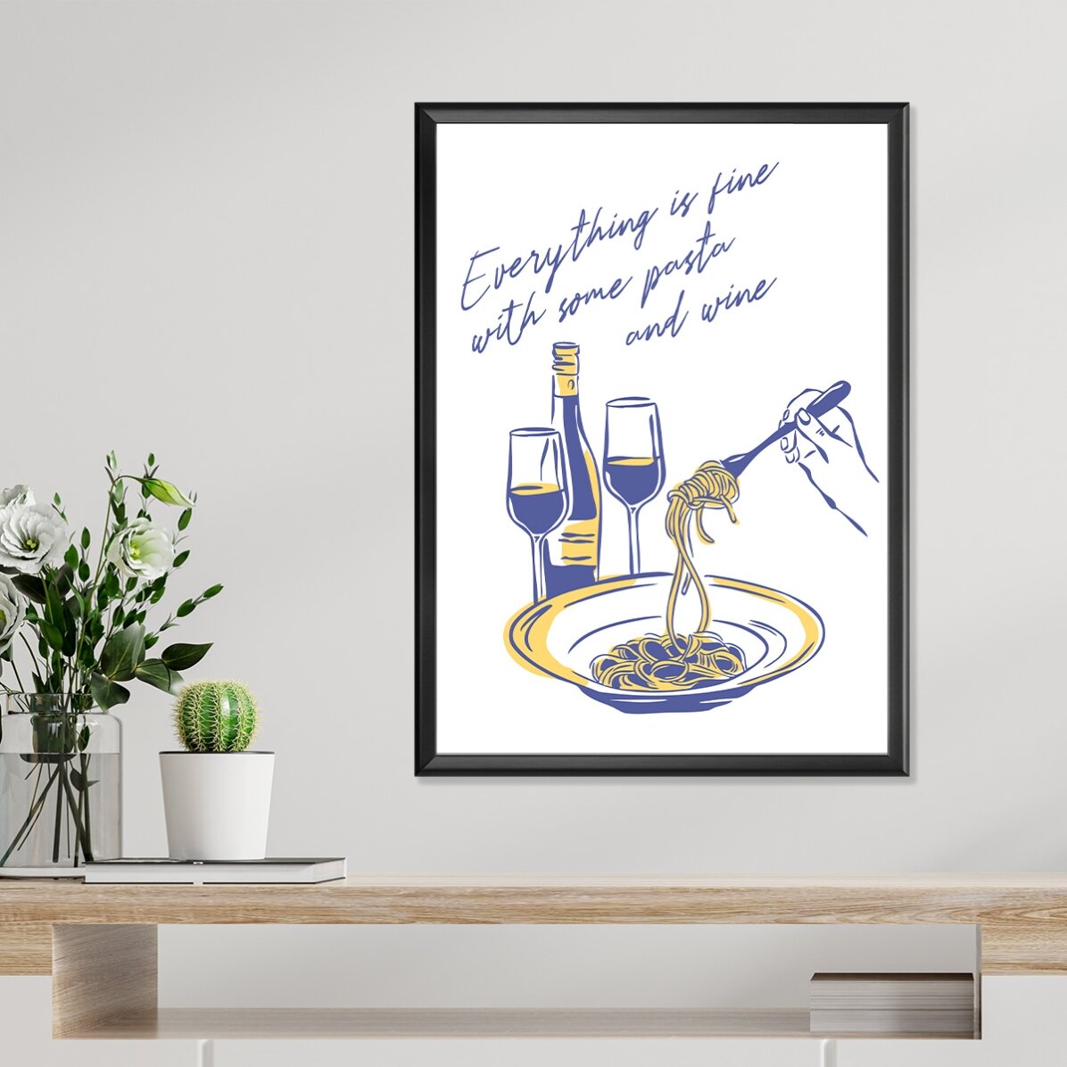 Poster “Some Pasta & Wine”