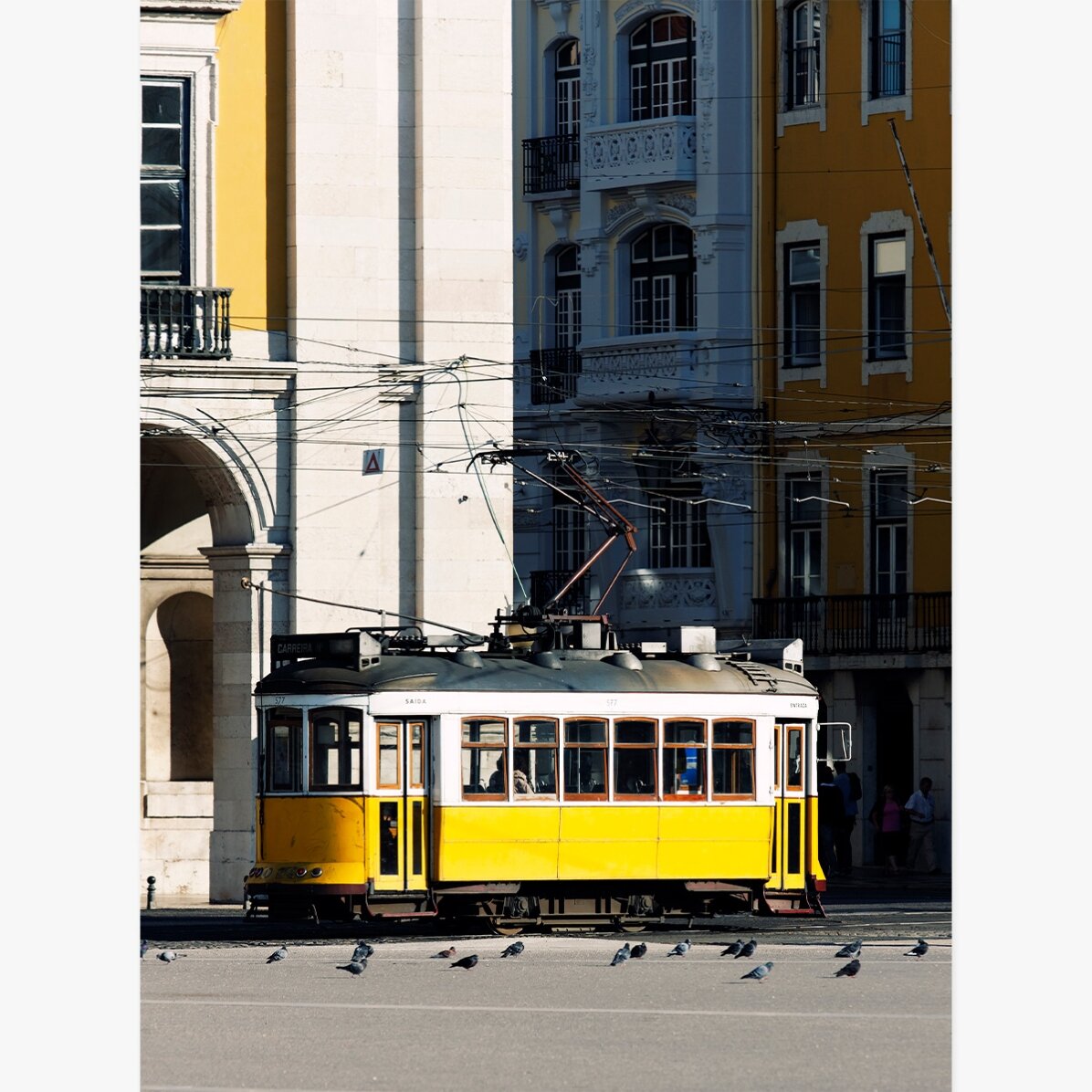 Poster: Tram giallo a Lisbona, Portogallo