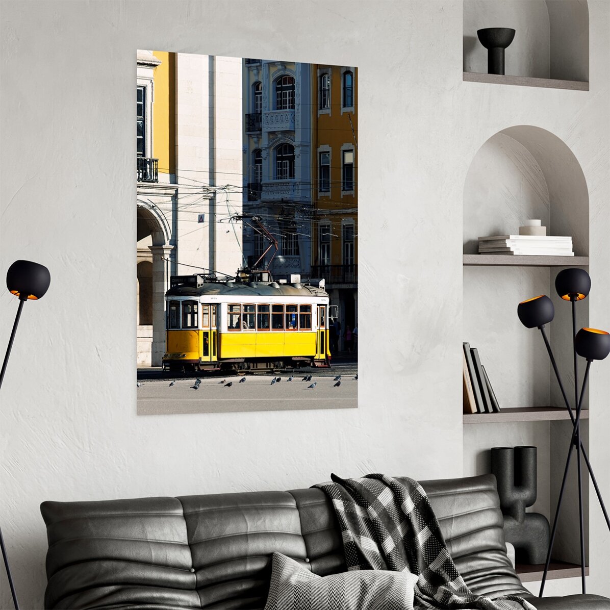 Poster: Tram giallo a Lisbona, Portogallo