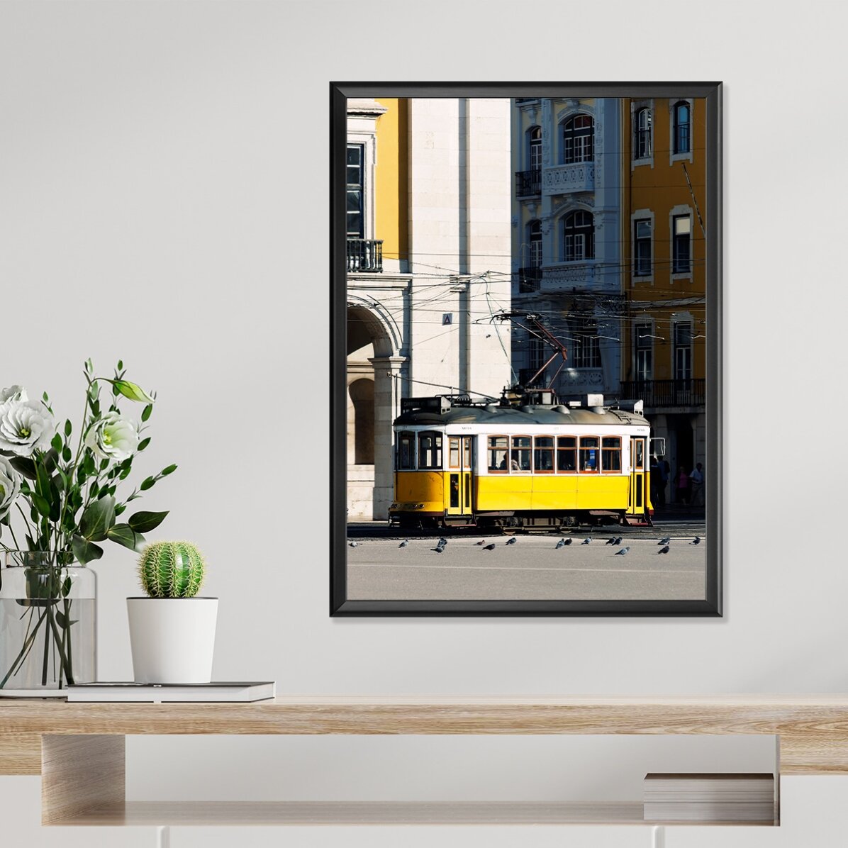 Poster: Tram giallo a Lisbona, Portogallo