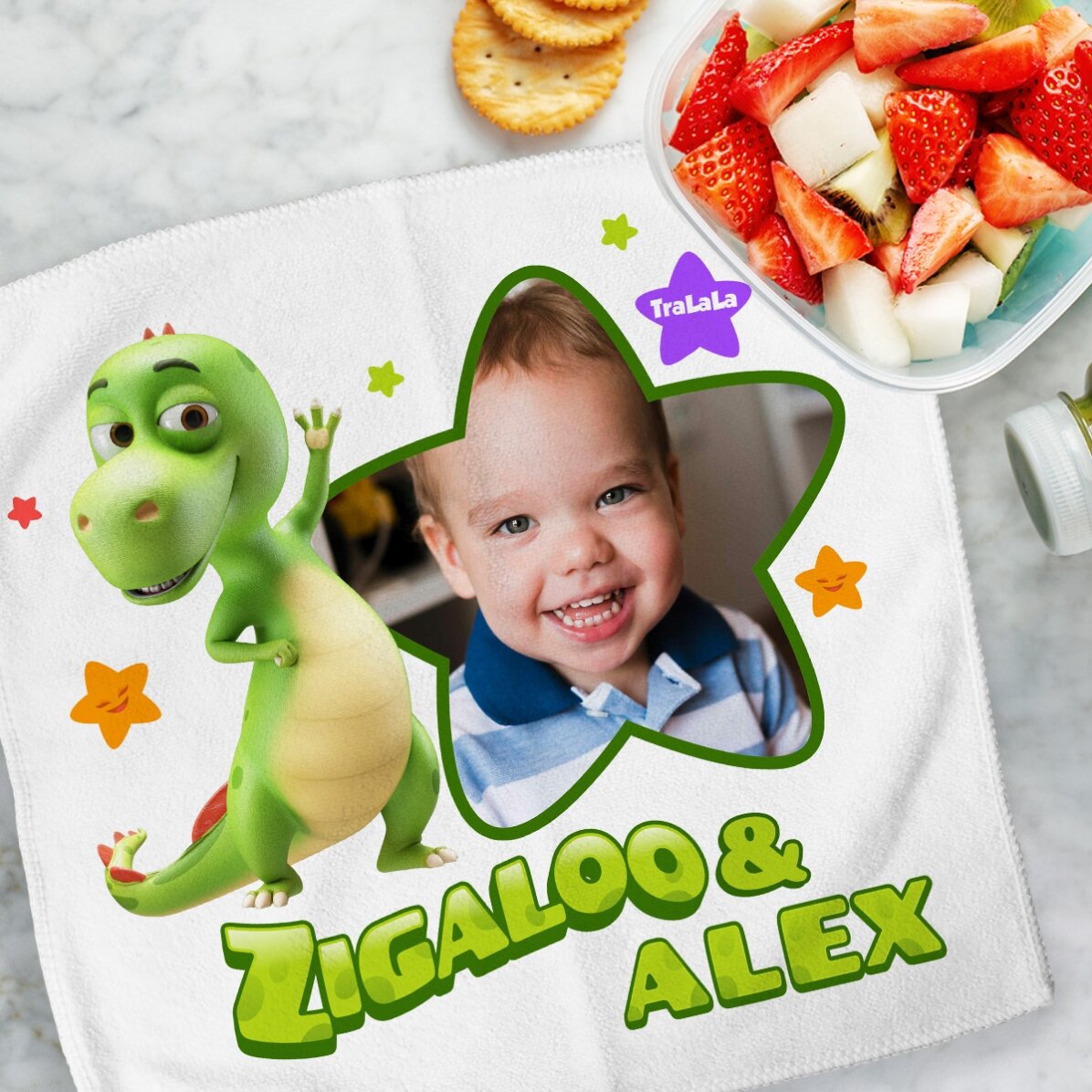 Asciugamano personalizzato con nome e foto - Io e Zigaloo