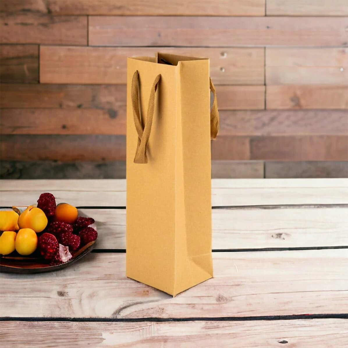 Sacchetto regalo in carta kraft per bottiglia