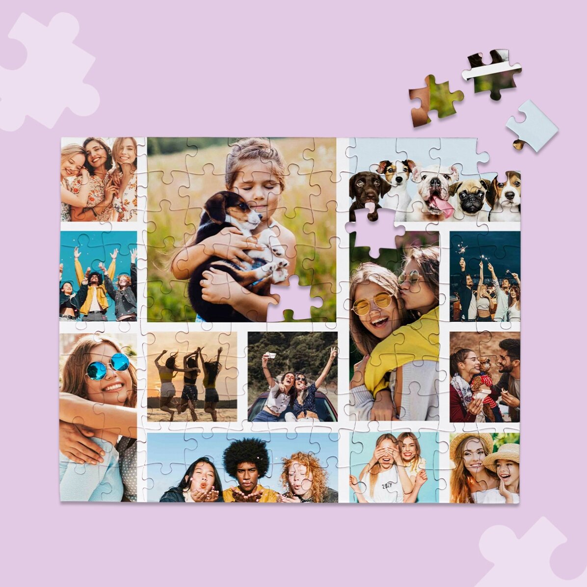 Puzzle personalizzato con 13 foto, 24x19 cm