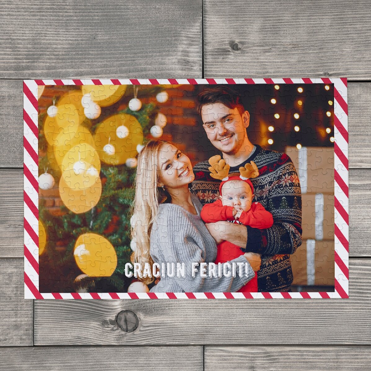 Personalised puzzle with a 40x28.5 cm photo - Merry Christmas