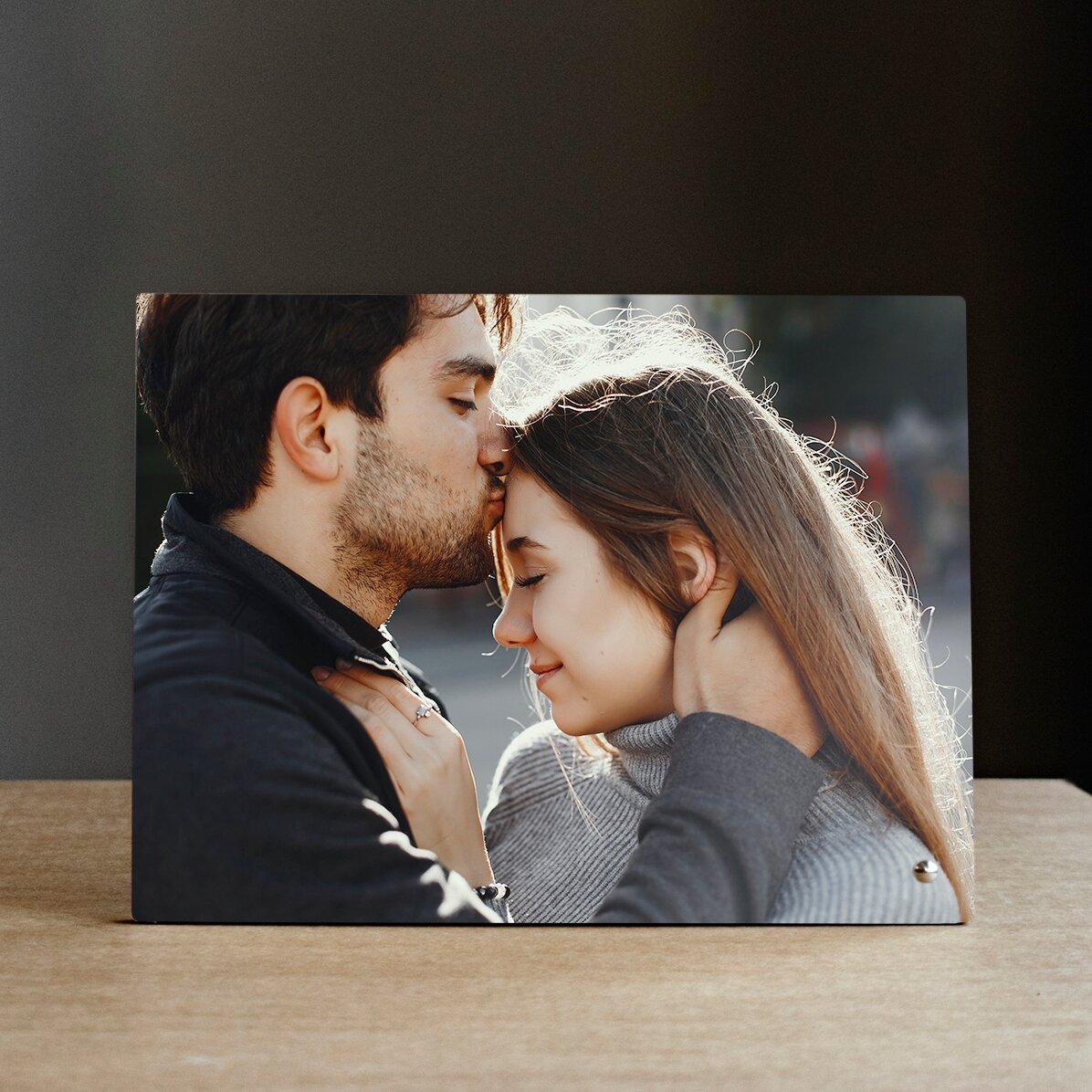 Cornice da scrivania personalizzata con una foto in formato orizzontale