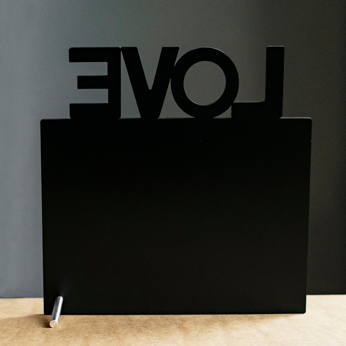 Cornice da scrivania personalizzata con 4 foto e testo - modello LOVE