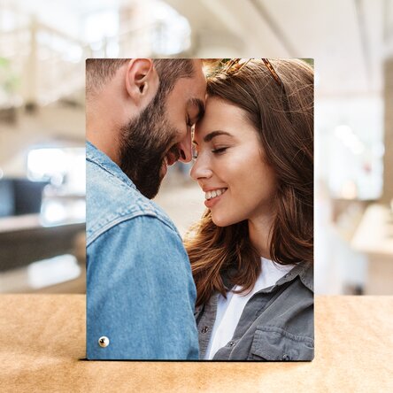 Cornice da scrivania personalizzata con una foto in formato ritratto