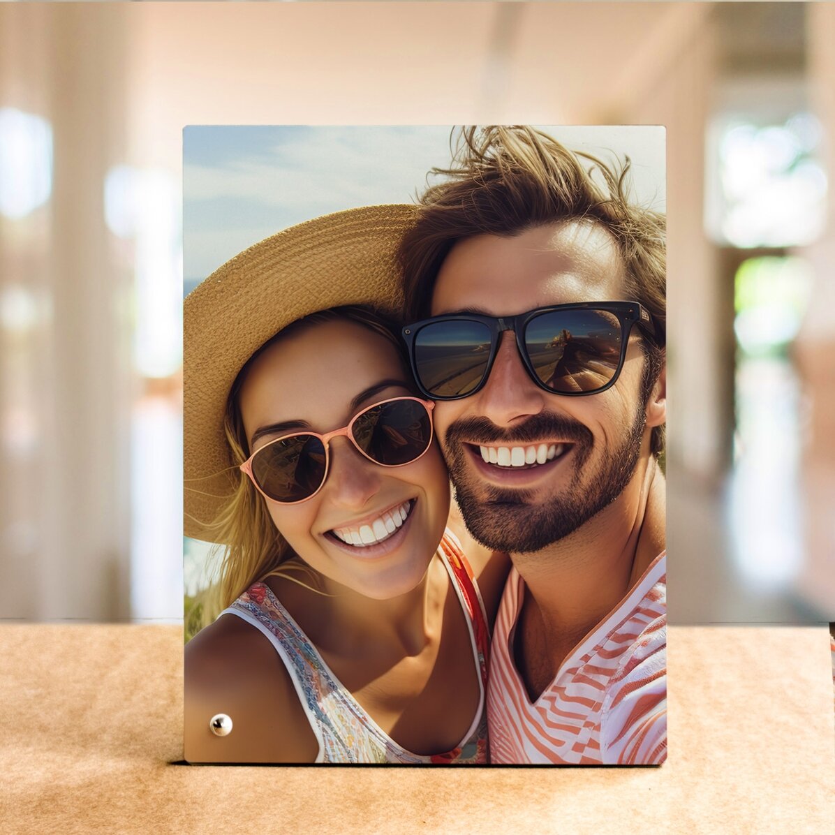 Cornice da scrivania personalizzata con una foto in formato ritratto