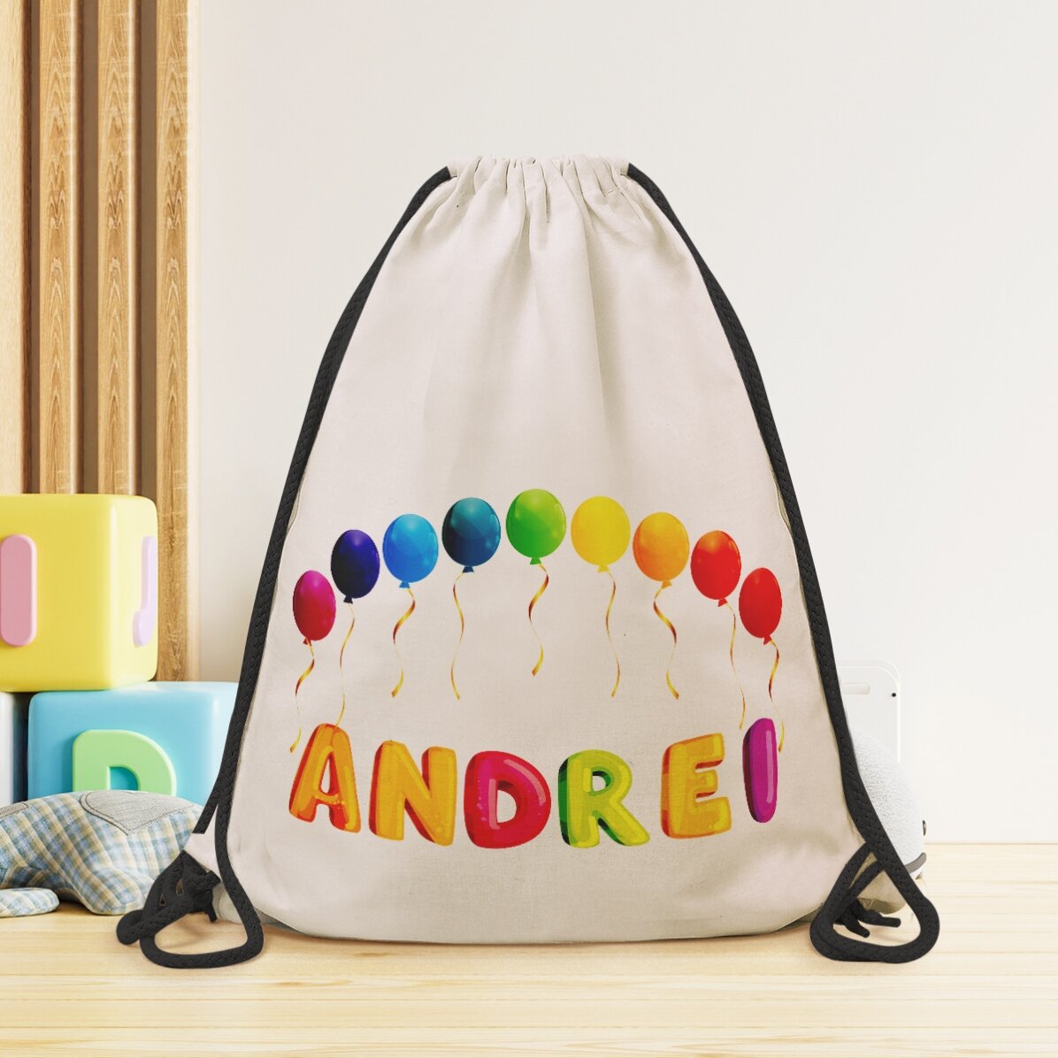 Zaino personalizzato con nome - Palloncini colorati