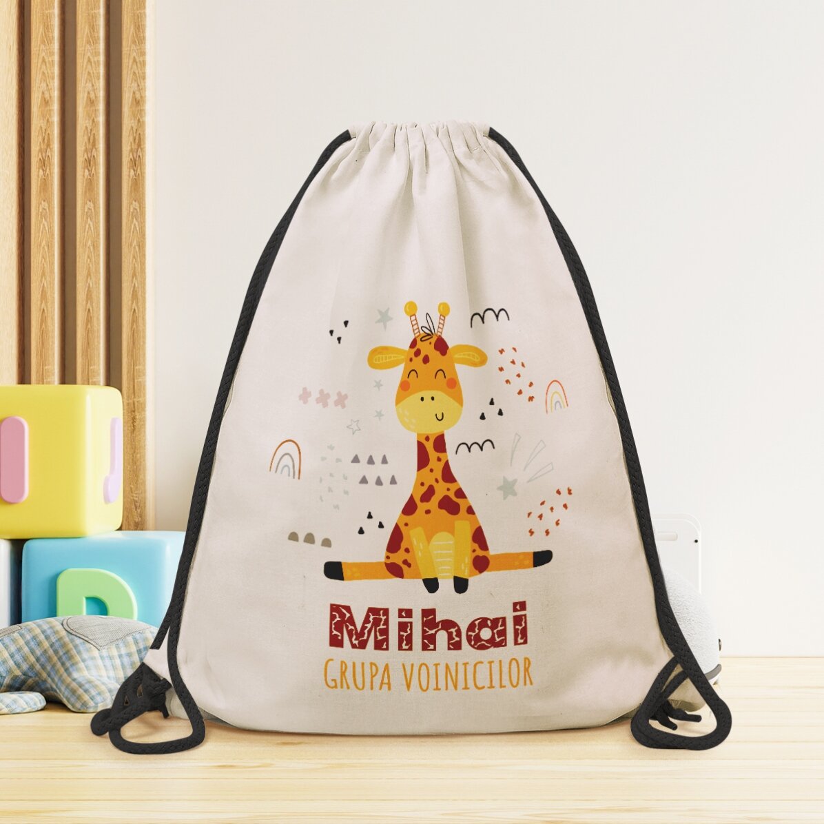 Zaino personalizzato con nome - Giraffa