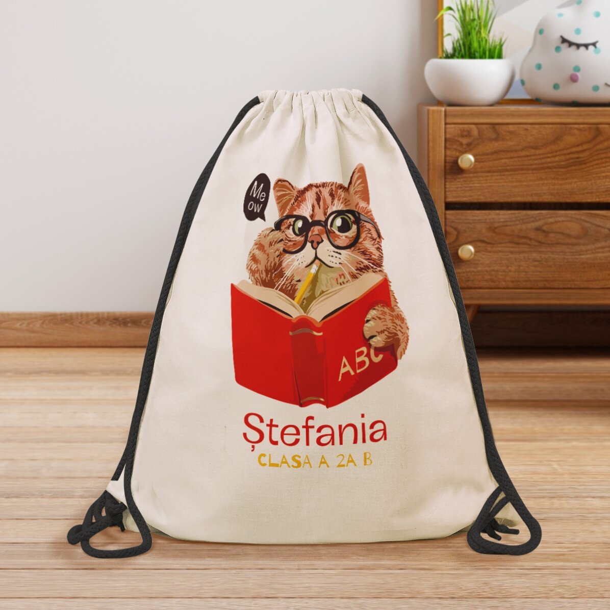 Zaino personalizzato con nome - Meow