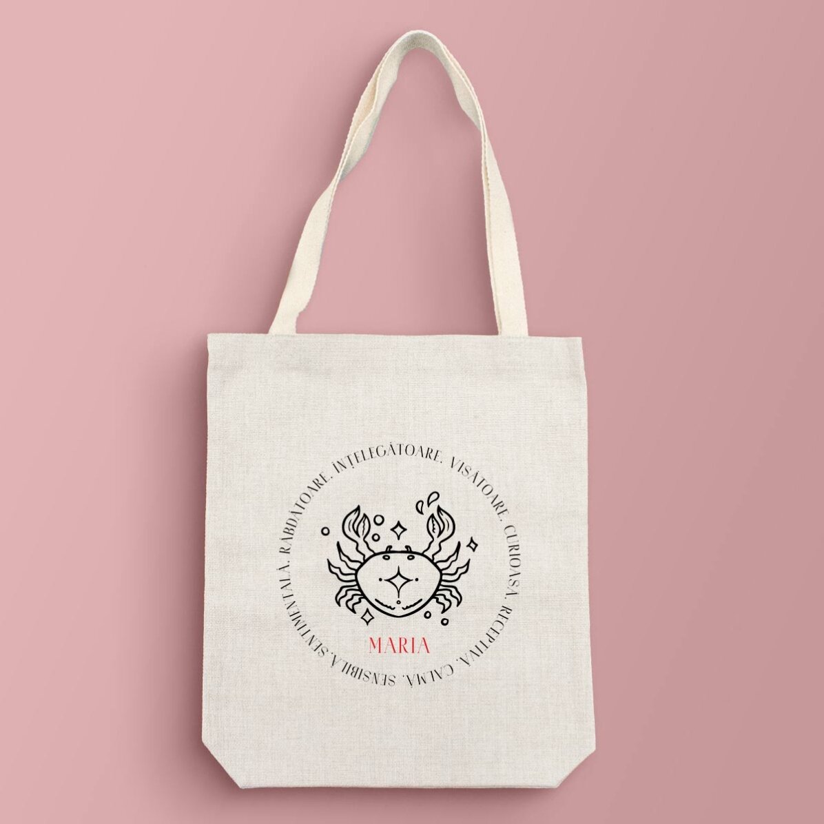 Borsa personalizzata con scritta - Segno zodiacale Cancro