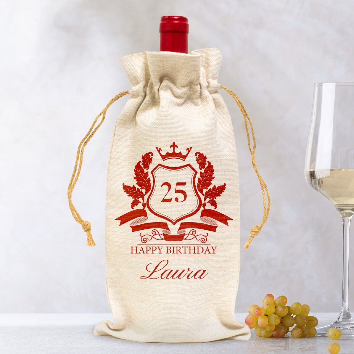 Sacchetto personalizzato per bottiglia di vino - Royalty