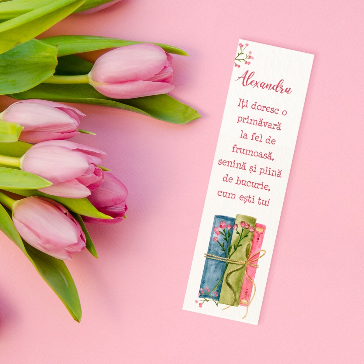 Segnalibro personalizzato con messaggio - Spring