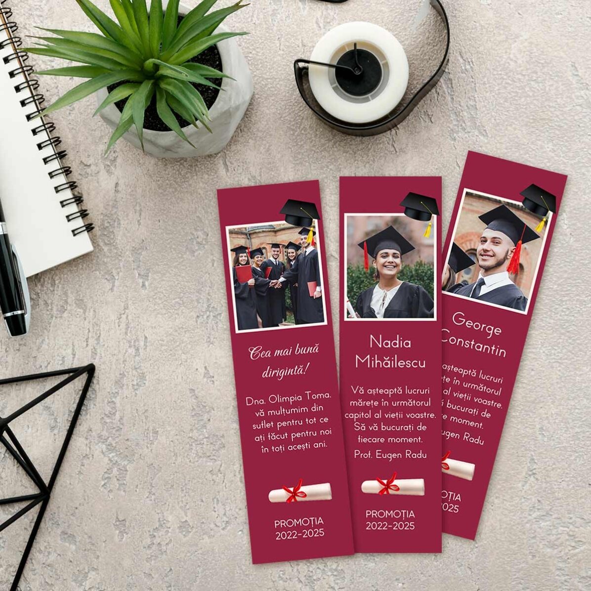 Segnalibro personalizzato con foto e messaggio - Laurea