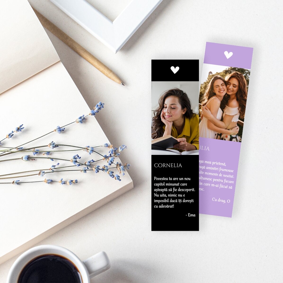 Segnalibro personalizzato con foto e testo - For you