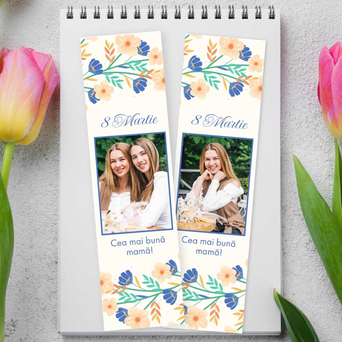Segnalibro personalizzato con foto e messaggio - Primavera