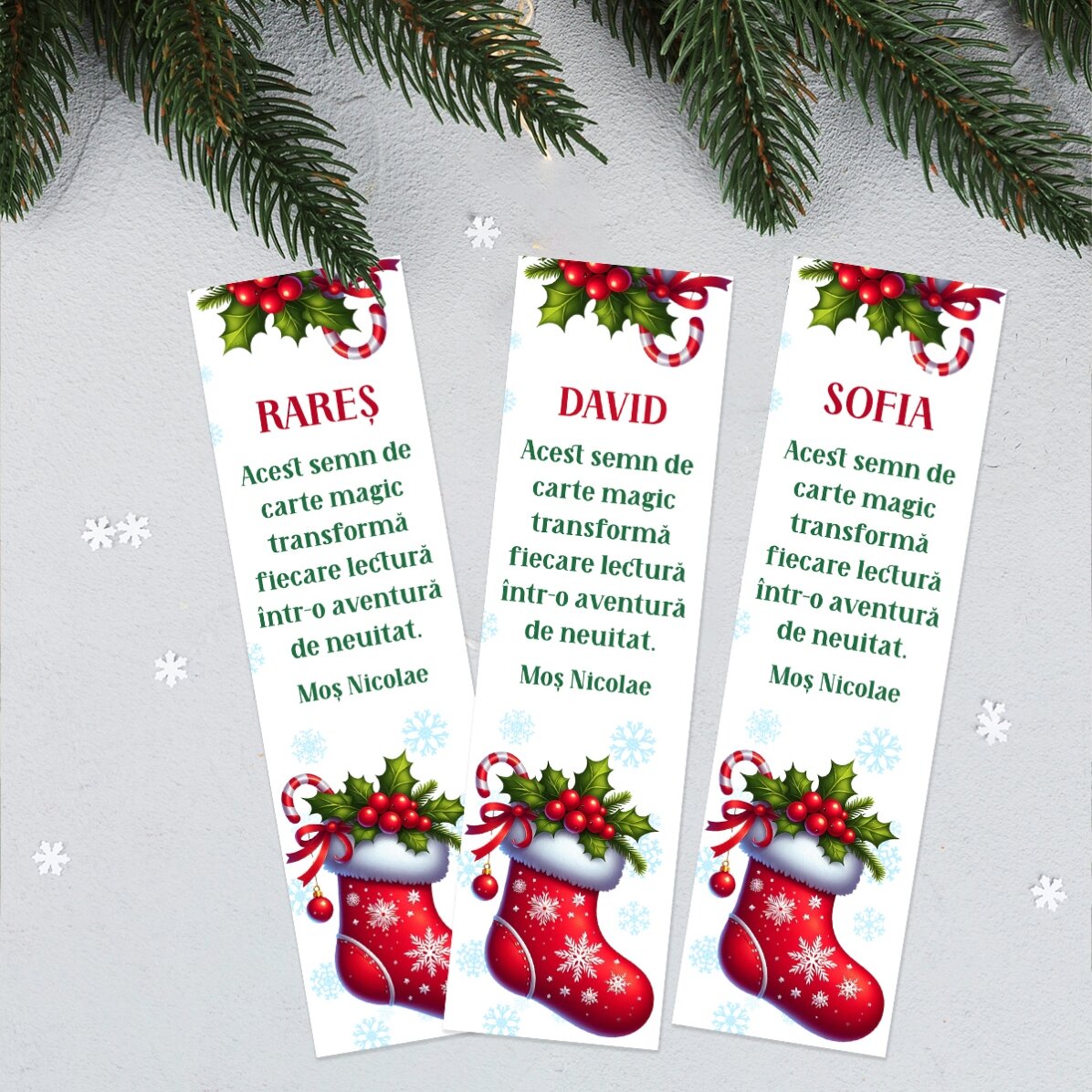 Segnalibro personalizzato con dedica - Con affetto, Babbo Natale