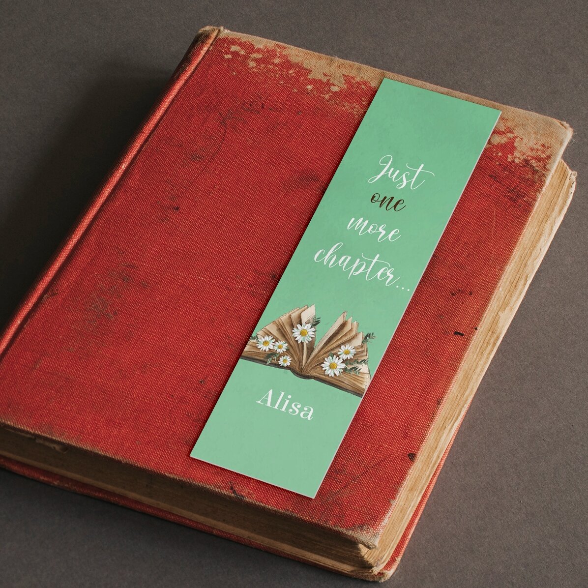 Segnalibro personalizzato con testo - Just one more chapter