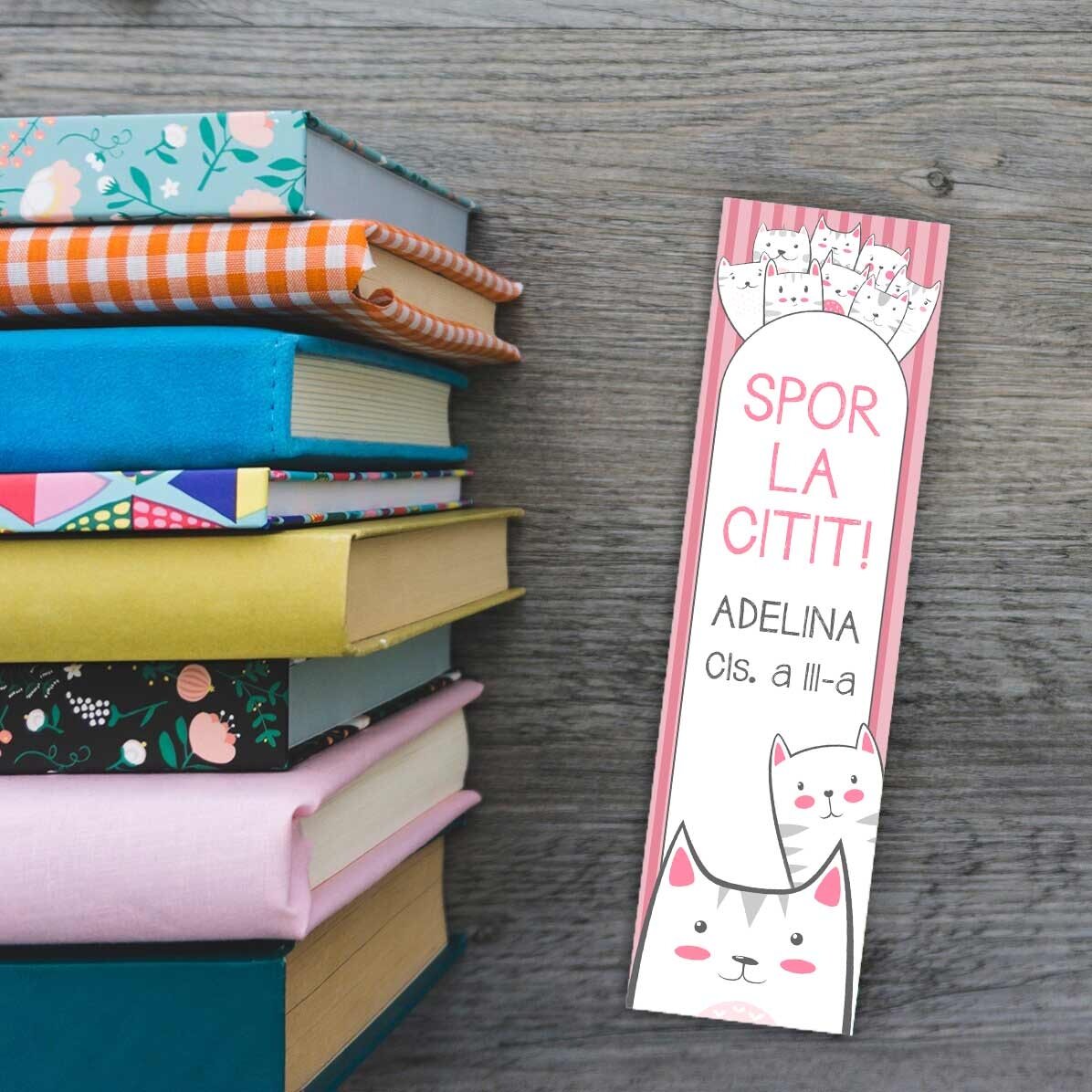 Segnalibro personalizzato con testo - Kitty