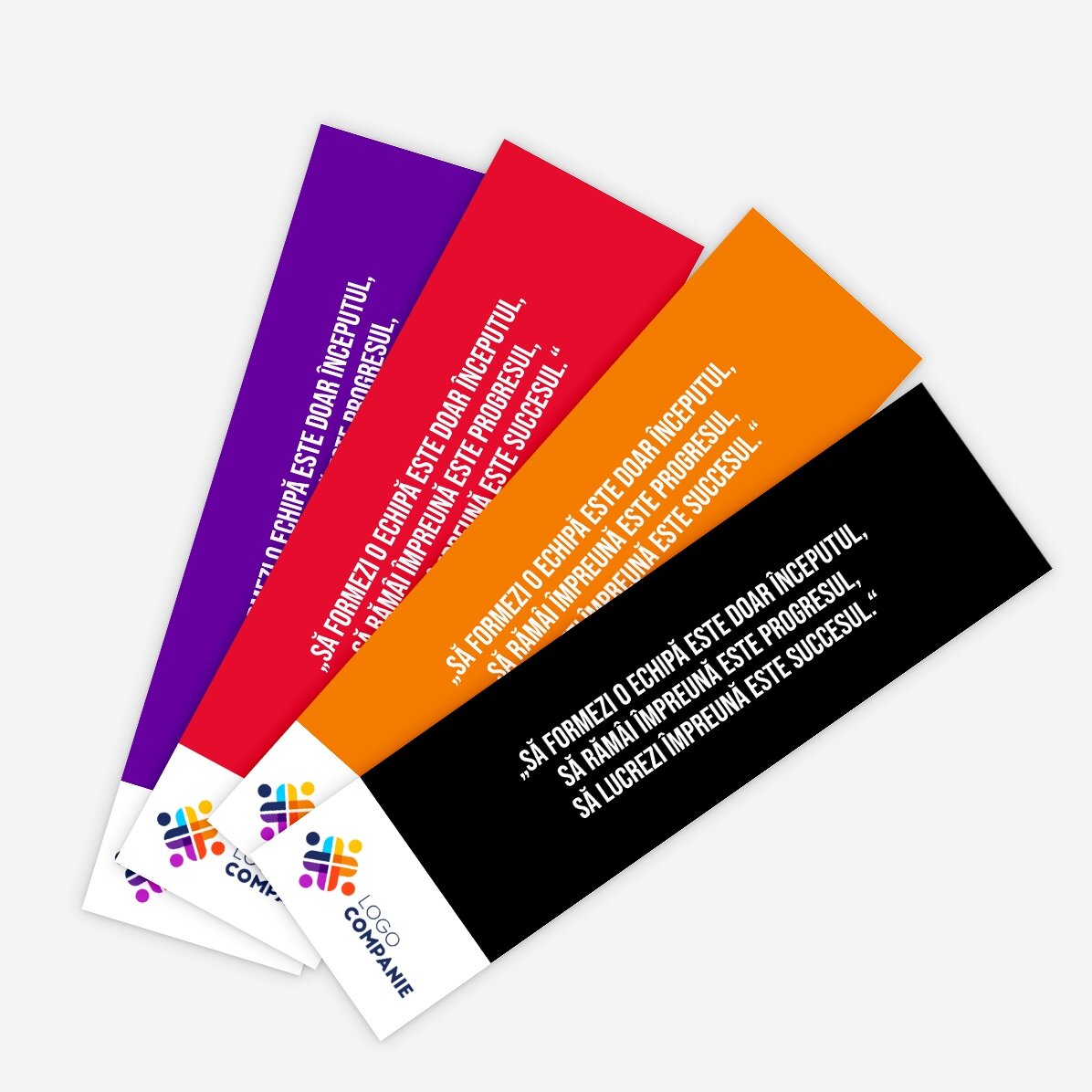 Segnalibro personalizzato con testo e logo