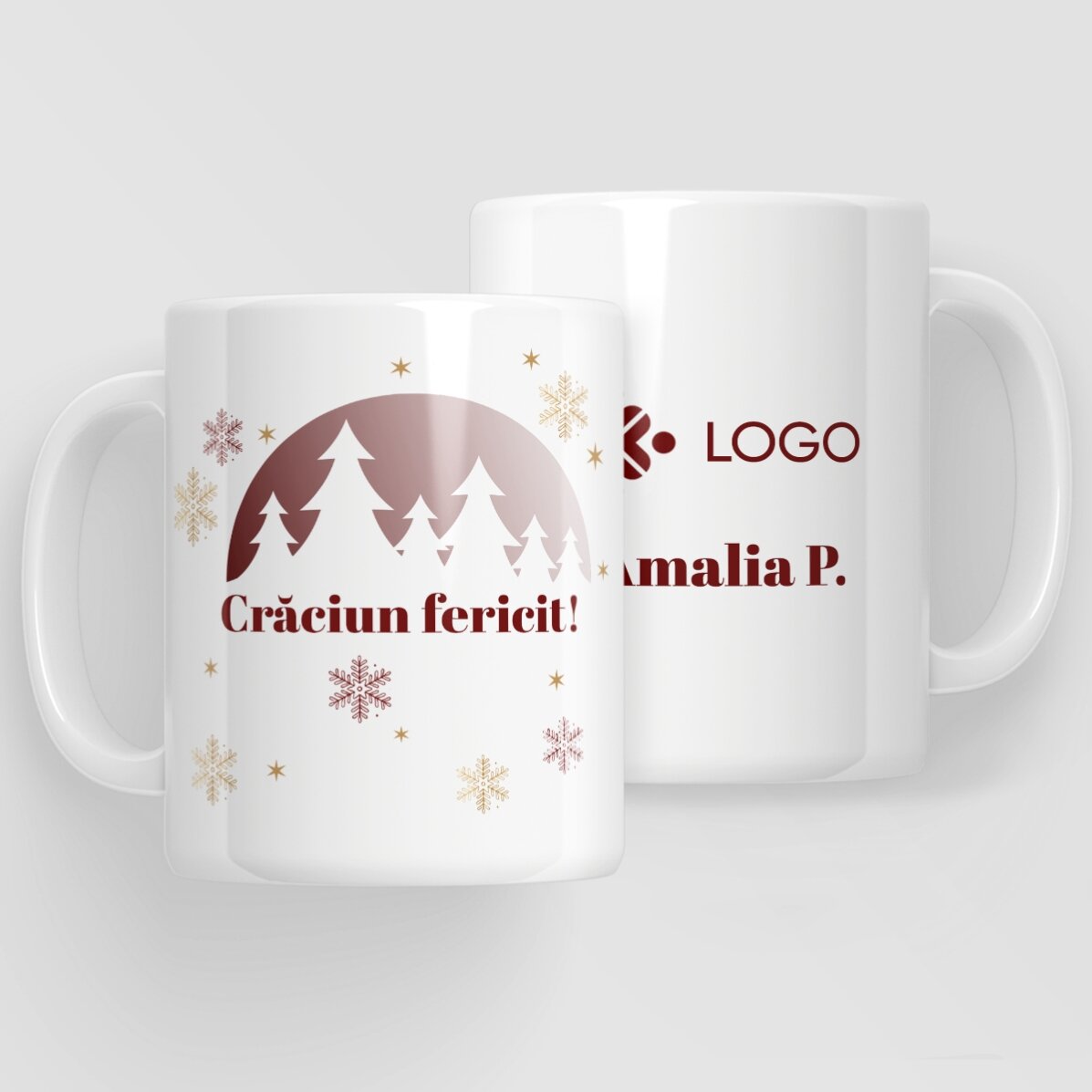 Set regalo di Natale personalizzato con logo e messaggio - Red Christmas