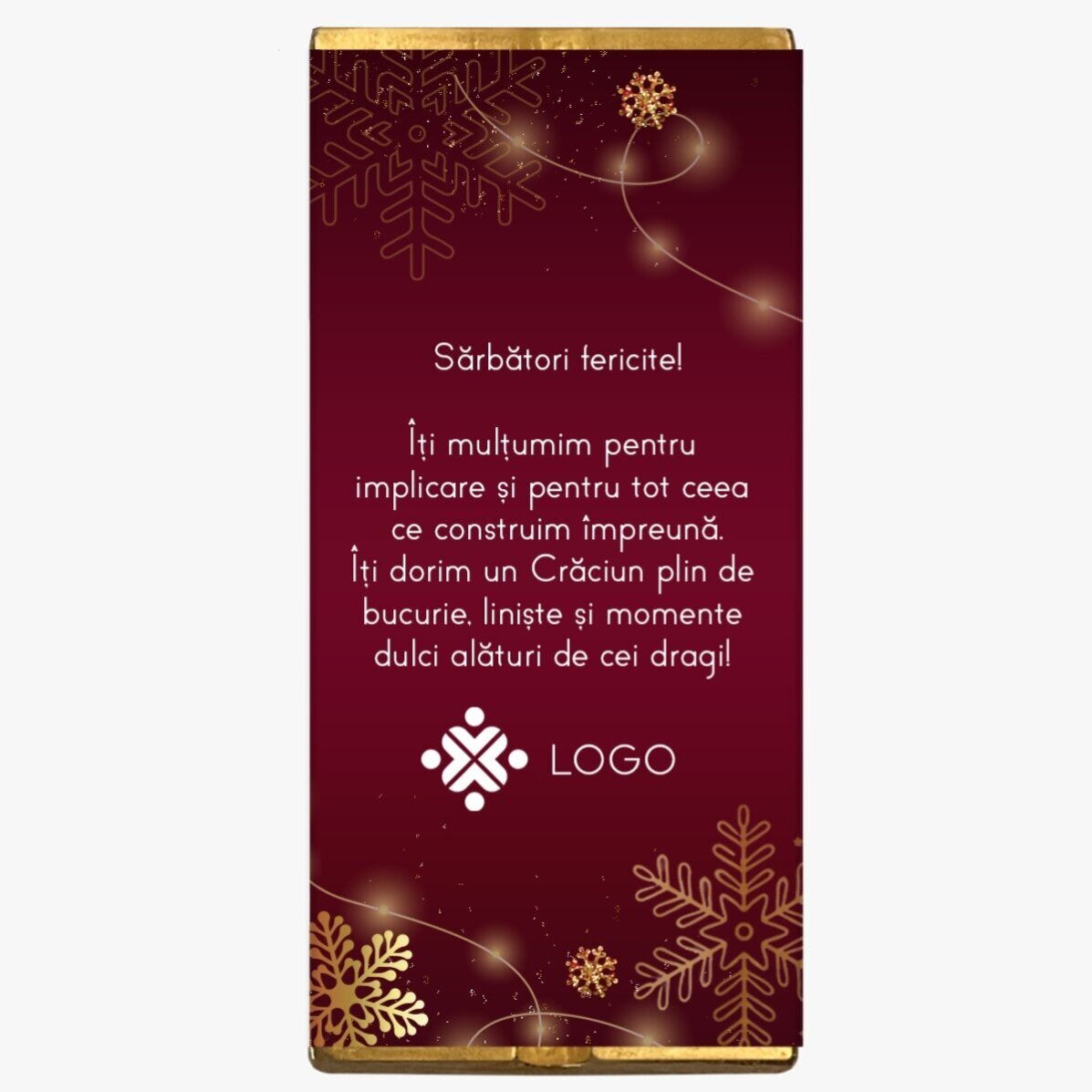 Set regalo di Natale personalizzato con logo e messaggio - Red Christmas