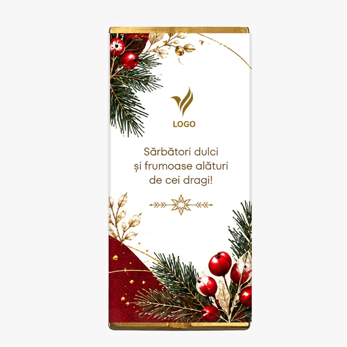 Set regalo di Natale personalizzato con logo e testo - Festivo