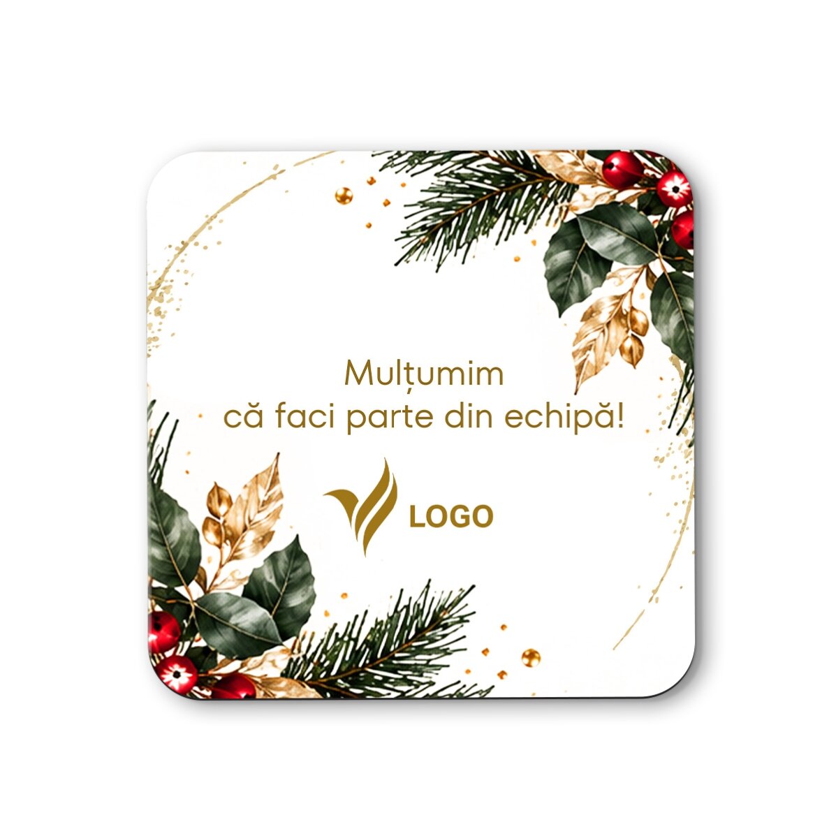 Set regalo di Natale personalizzato con logo e testo - Festivo