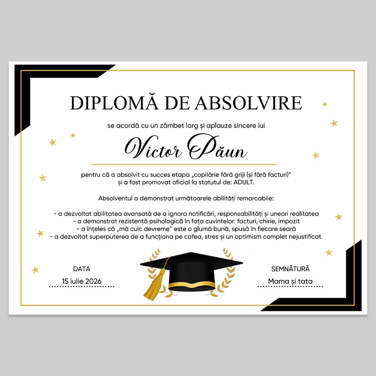 Set regalo per neolaureati - La vita da adulti
