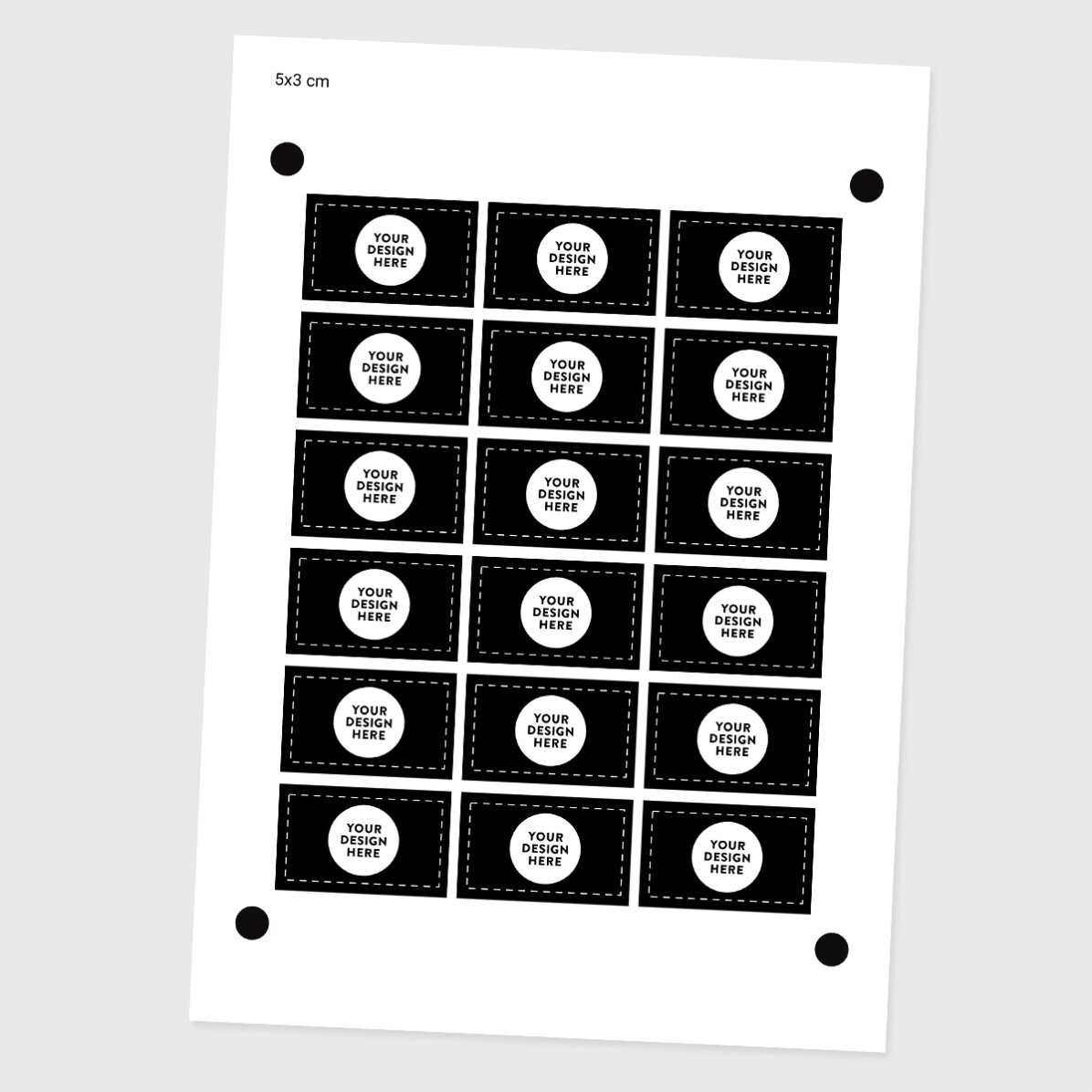 Set di adesivi (etichette autoadesive) personalizzati con la tua grafica