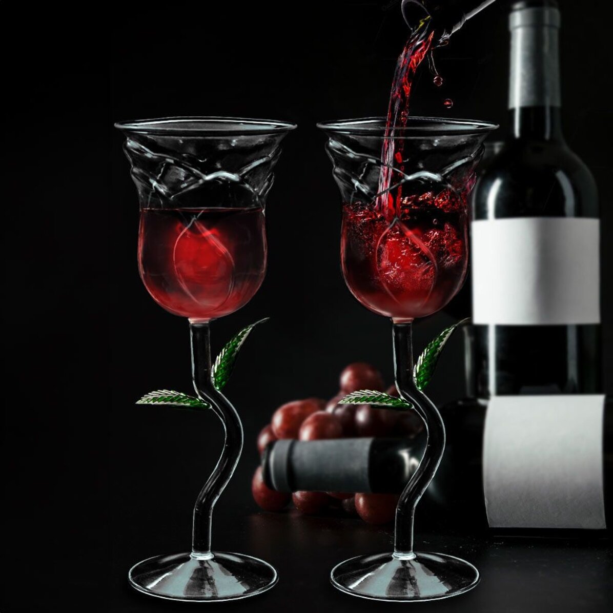 Set di due bicchieri - Rose