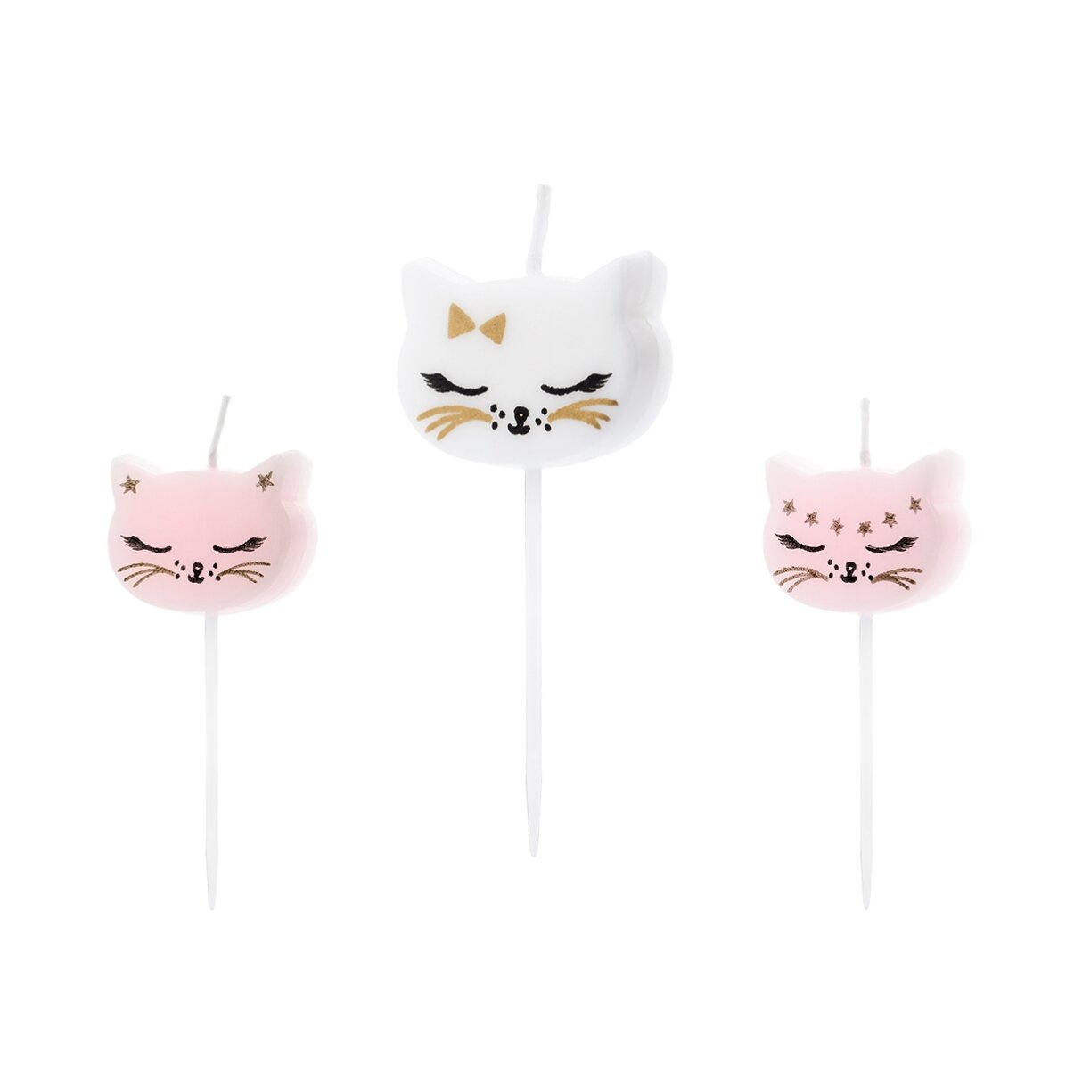 Candeline per torte - 6 gattini