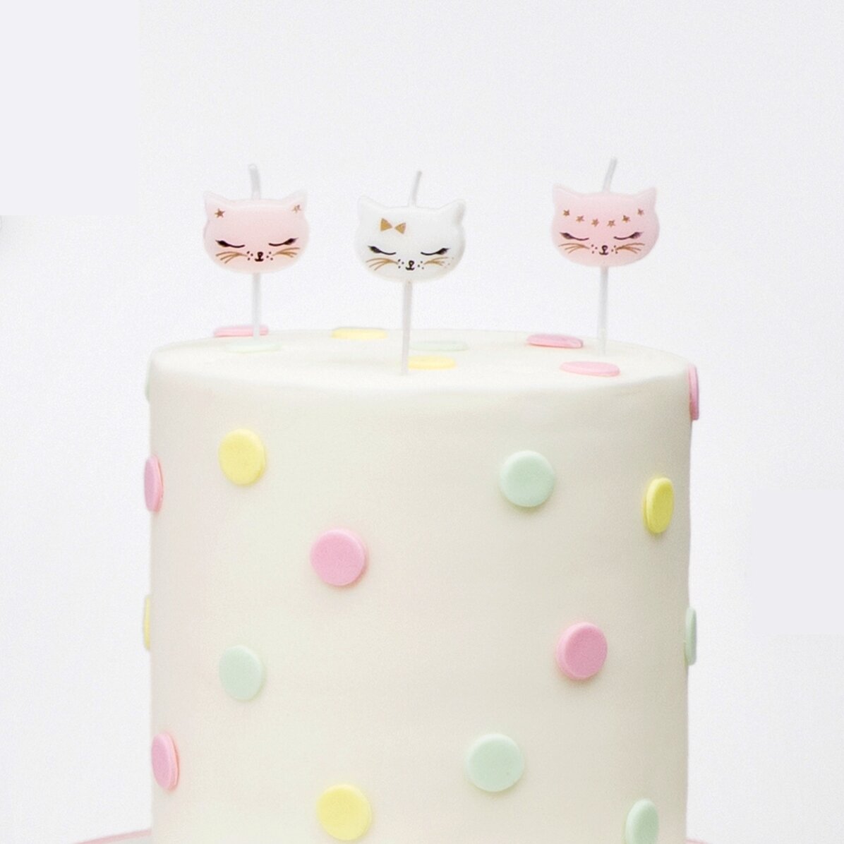 Candeline per torte - 6 gattini