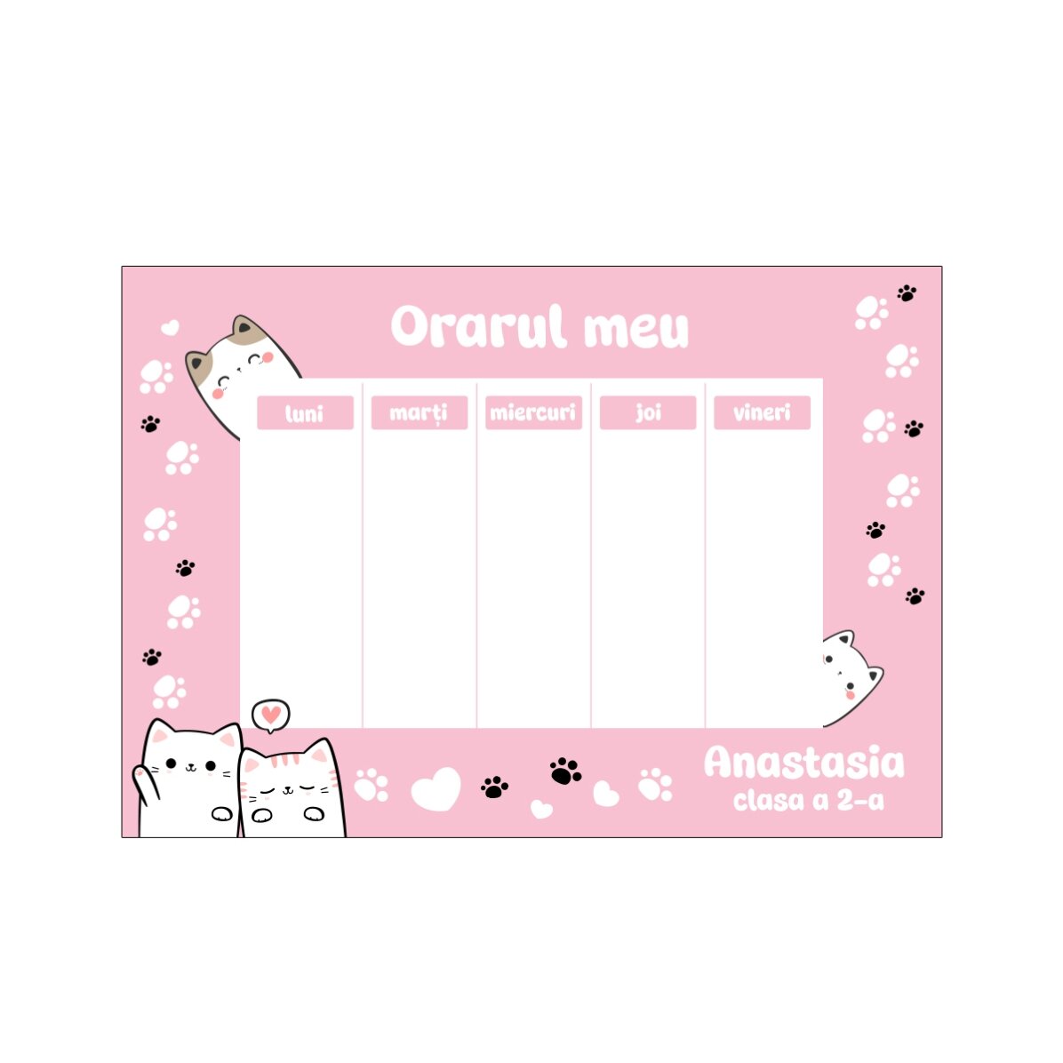Set personalizzato per la scuola – Kitty