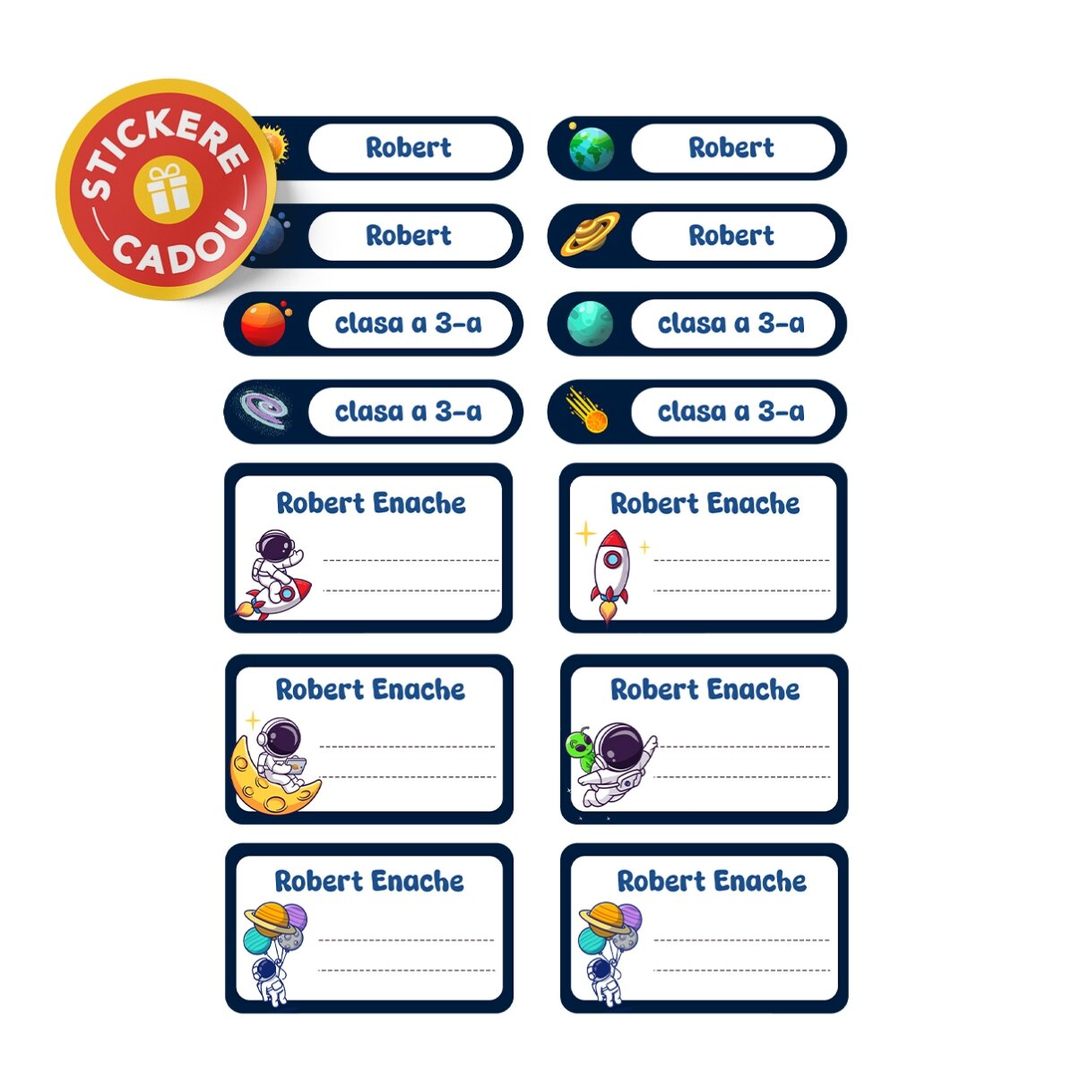 Set personalizzato per la scuola – Space explorer