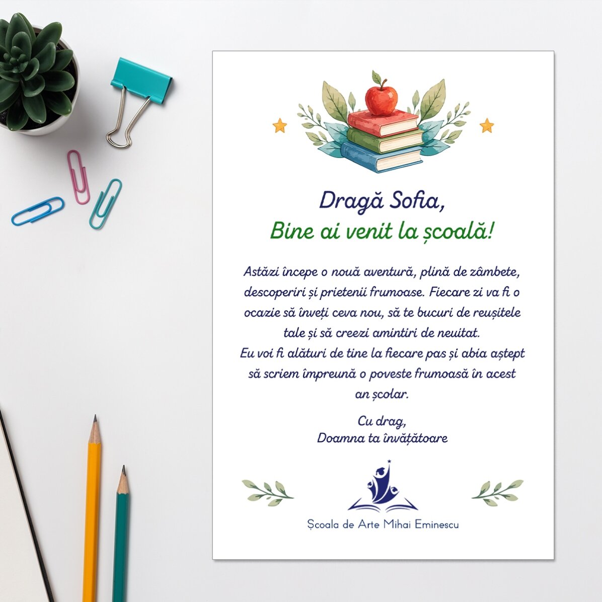 Set personalizzato per la scuola – Bentornati