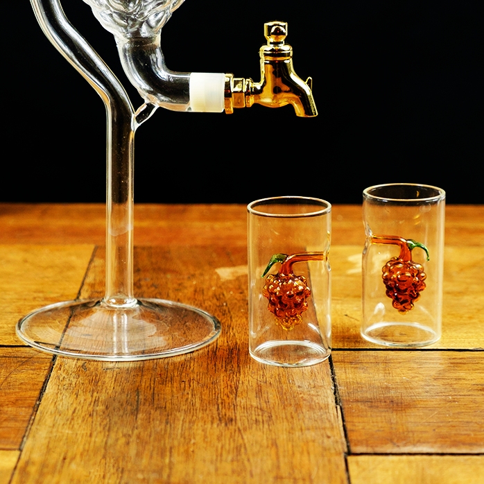 Set di bicchieri per tuica con 2 bicchieri