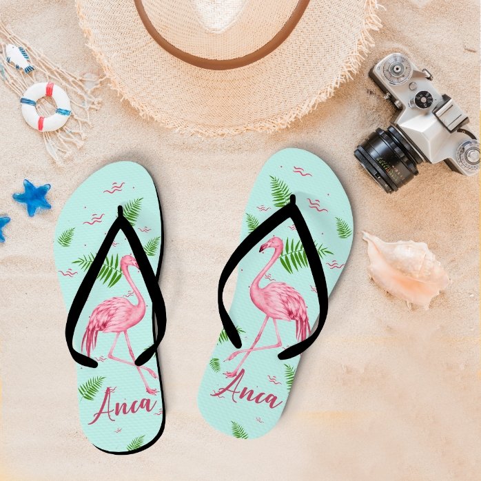 Infradito personalizzate per bambini con scritta - Flamingo