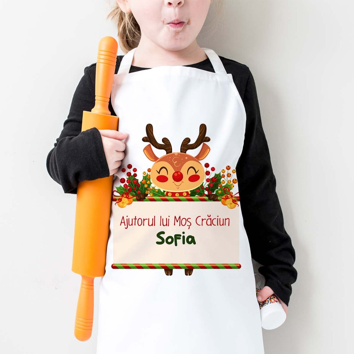 Calzetta natalizia personalizzata per bambini con scritta - L