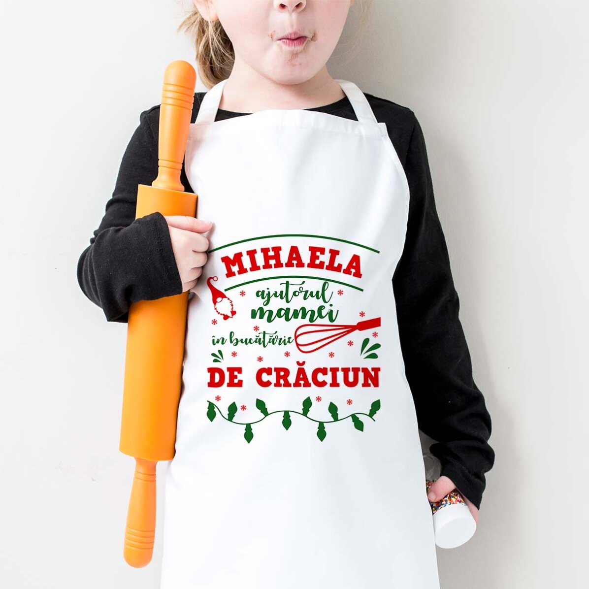 Calzetta natalizia personalizzata per bambini con scritta - Natale in cucina