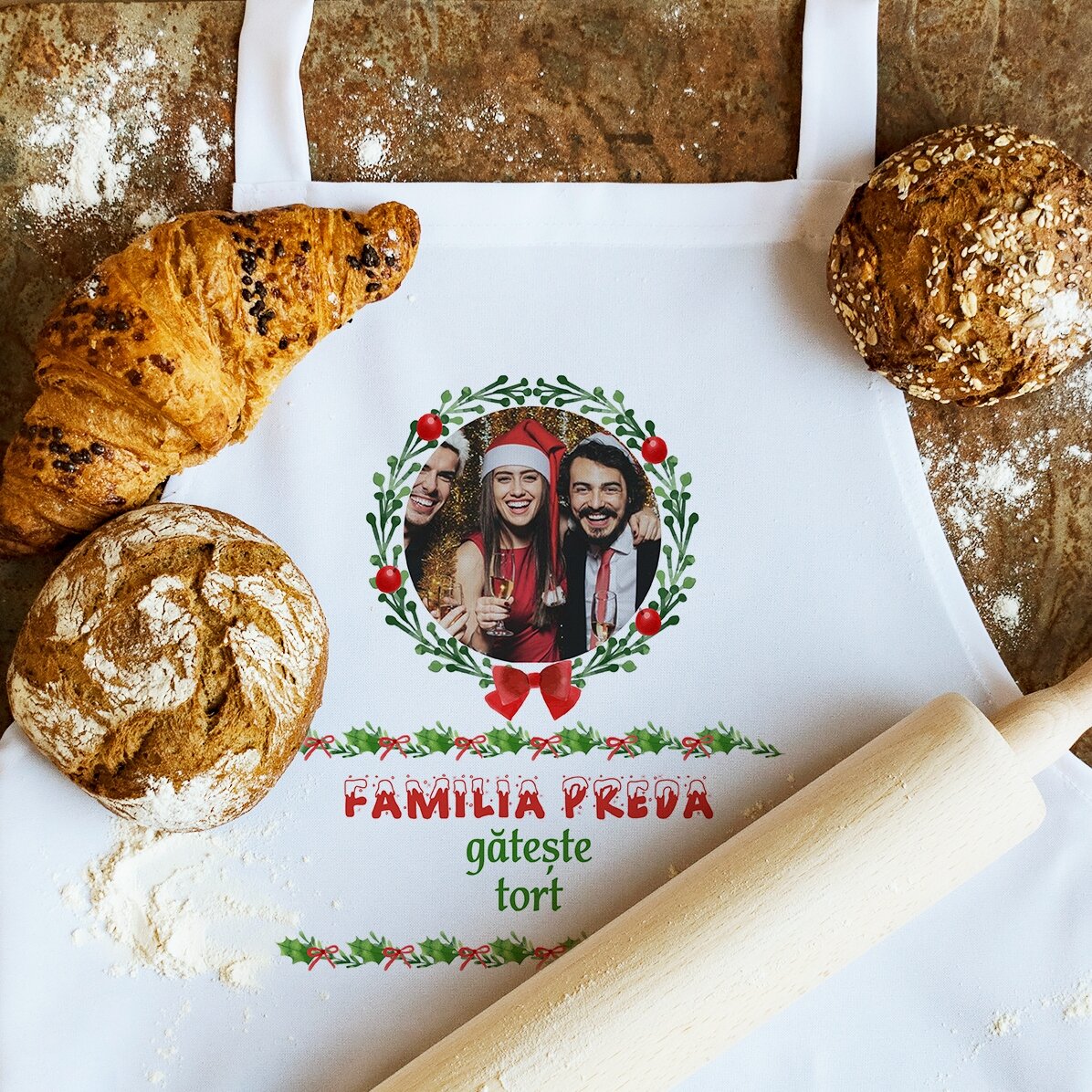 Set personalizzato di Natale - La famiglia cucina