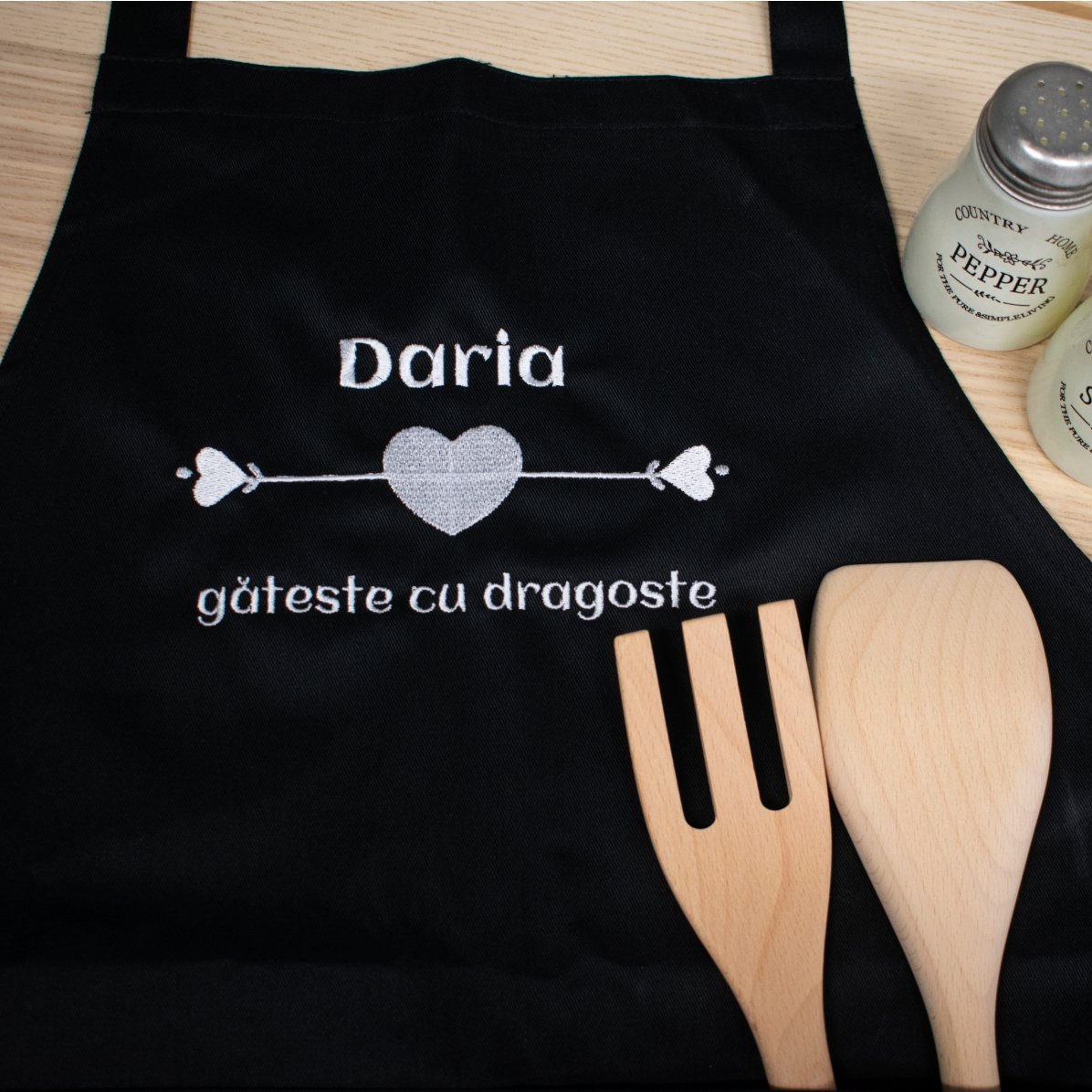 Set personalizzato con scritta - Cuciniamo con amore